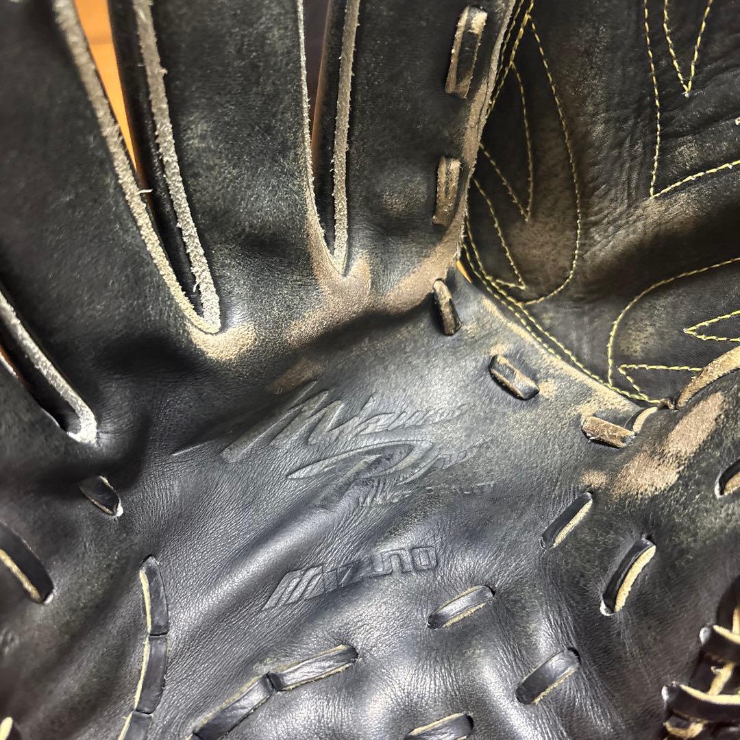 Mizuno 軟式グローブ 黒 レザー