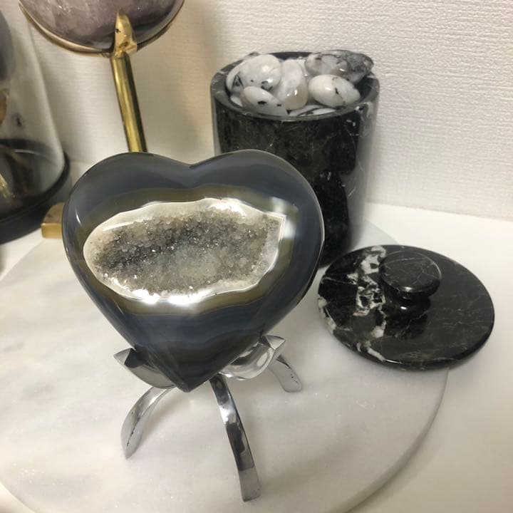 ブラックアゲート ハート
