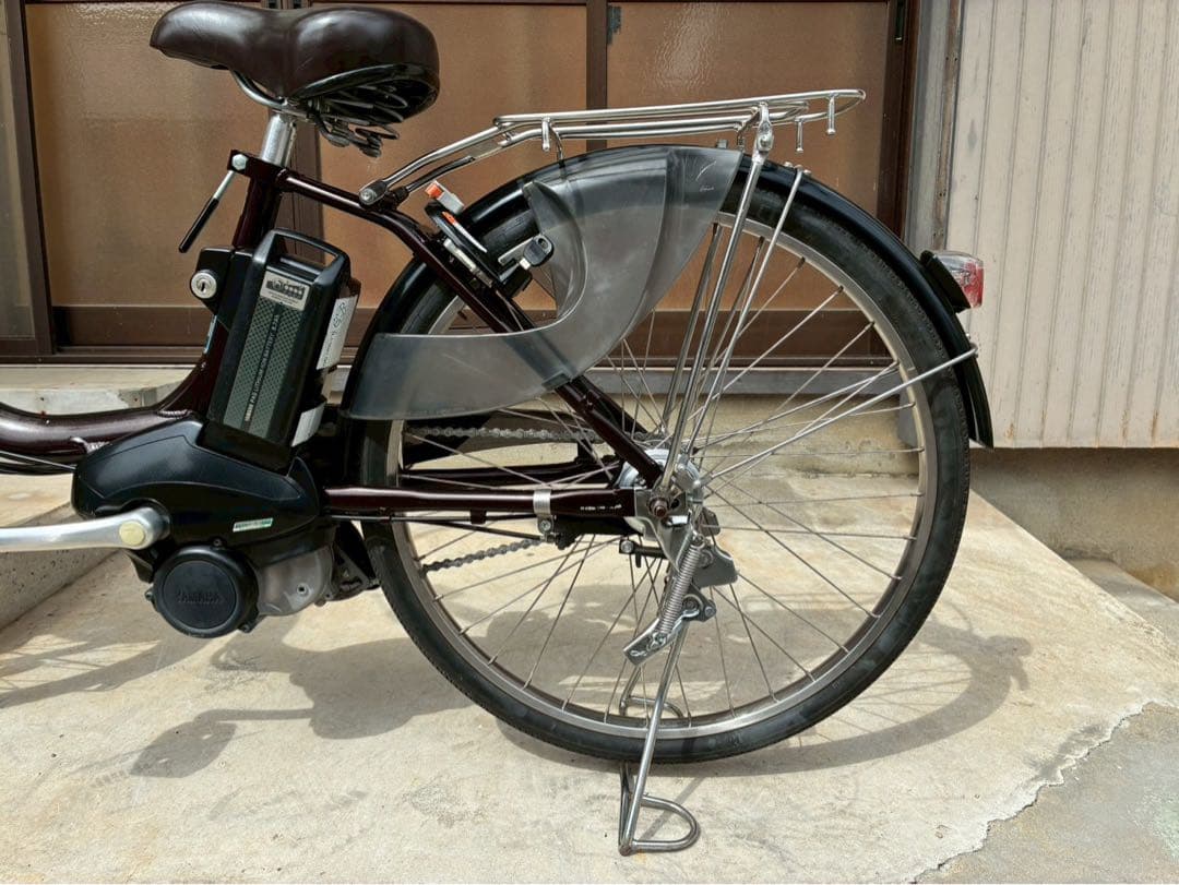 電動自転車　№8587 ヤマハ パスナチュラ 24インチ　こげ茶