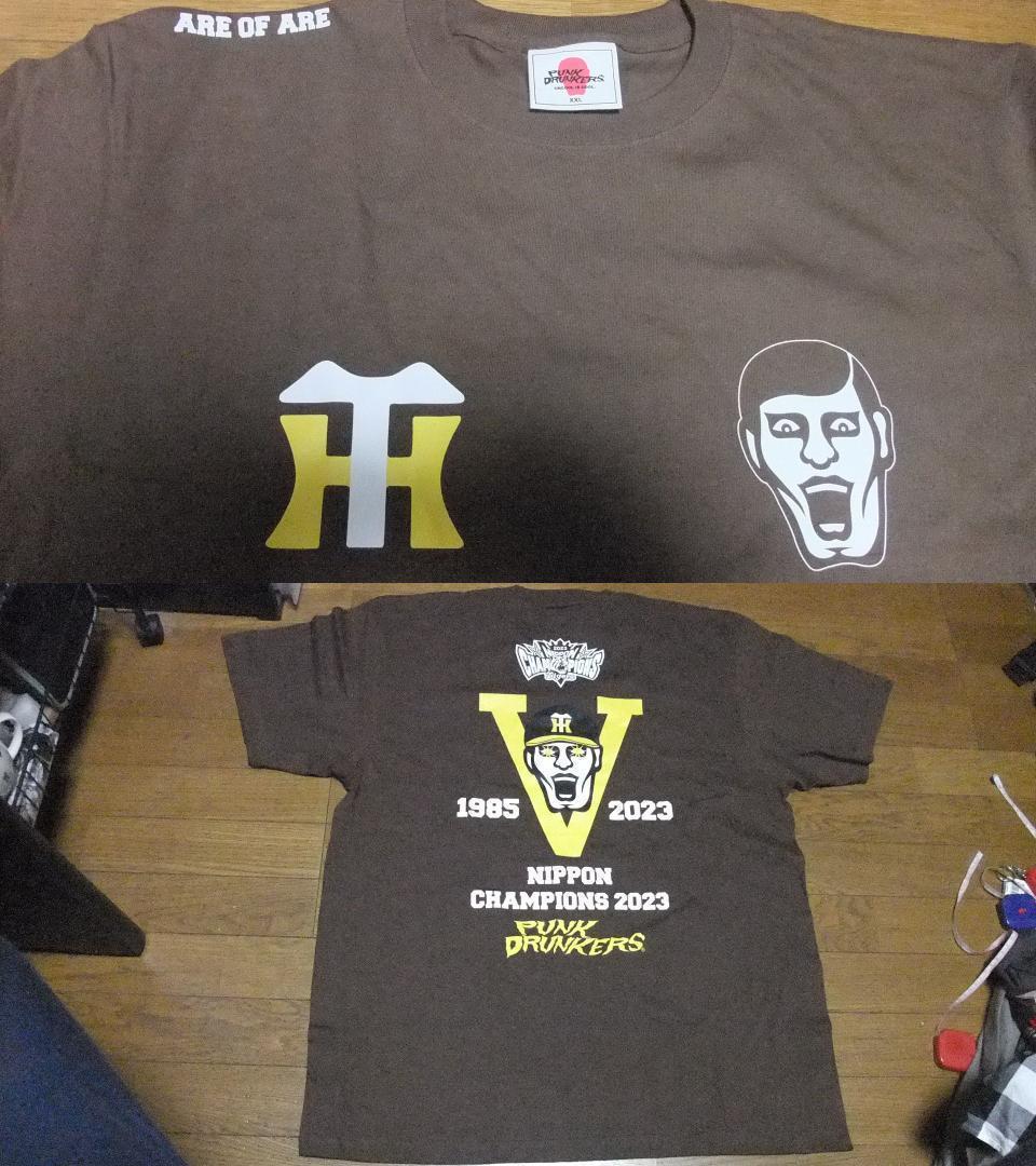 パンクドランカーズ XXL 阪神タイガース 優勝記念 未使用 茶 Tシャツ