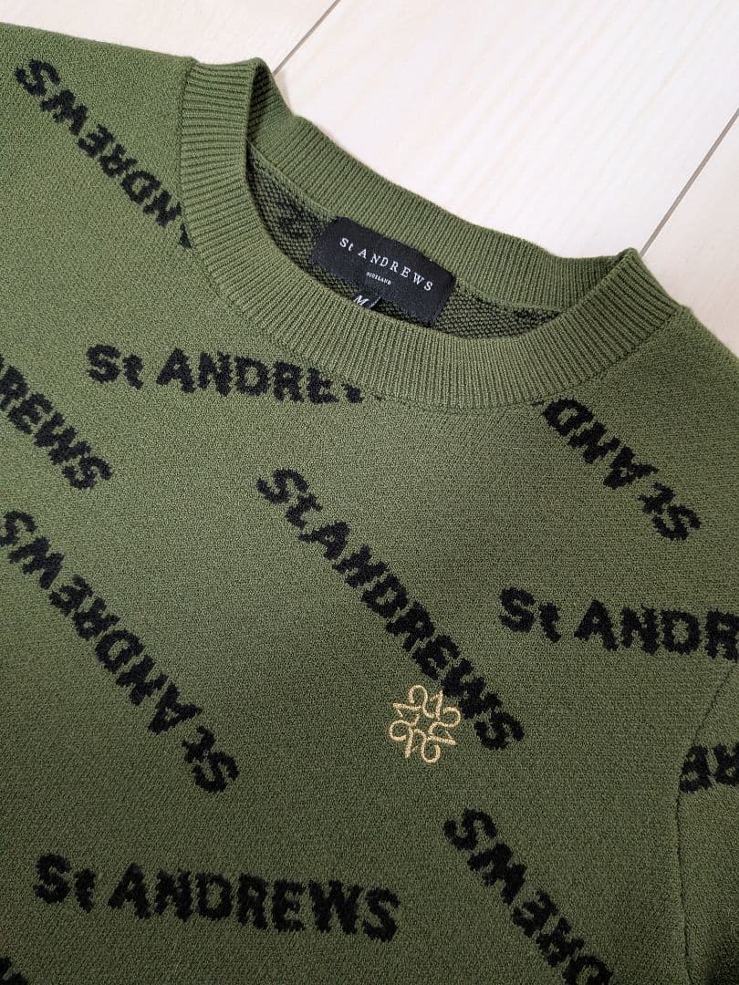 St Andrews ロゴ入りニットセーター
