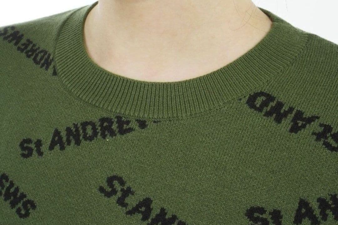 St Andrews ロゴ入りニットセーター