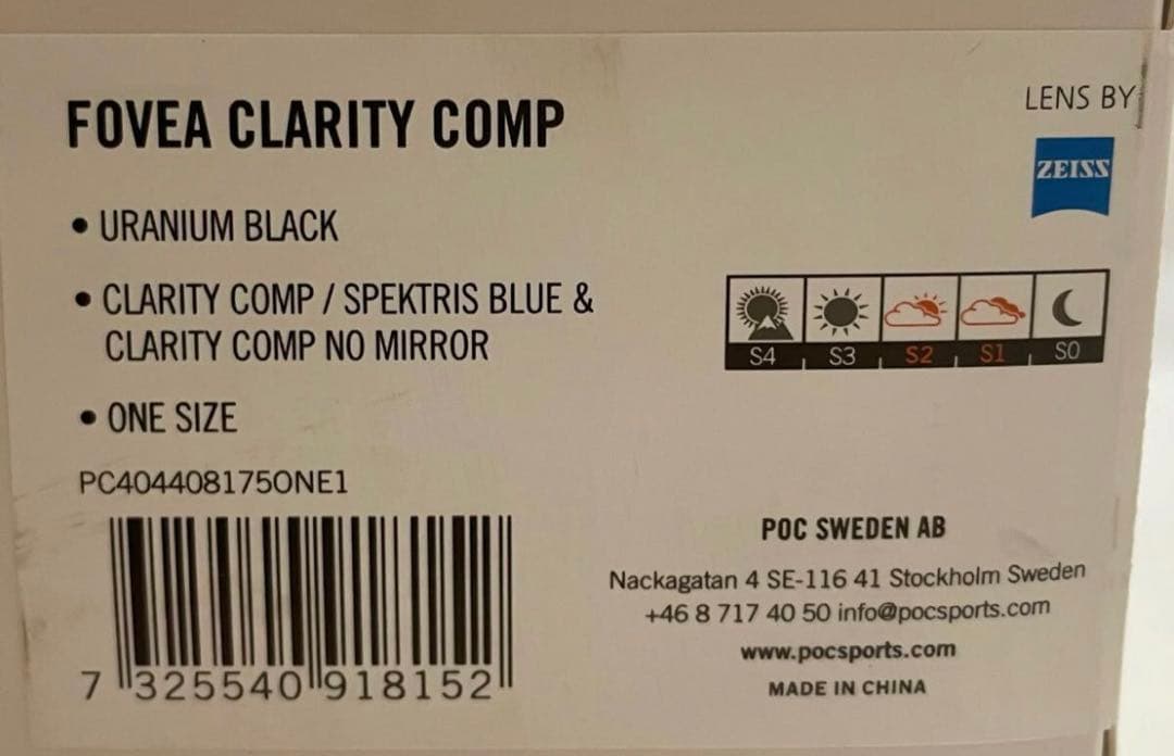POC Fovea Clarity Comp 新品
