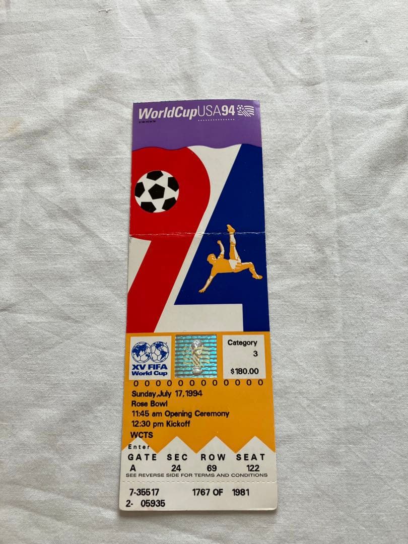 サッカー ワールドカップ 94アメリカ大会 チケット半券 tシャツ 雑誌