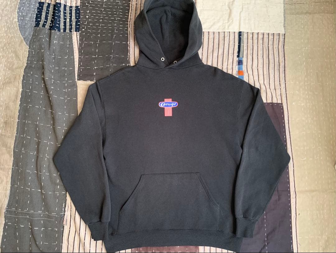 90s GOUGE vtg スウェット パーカー old skate USA製