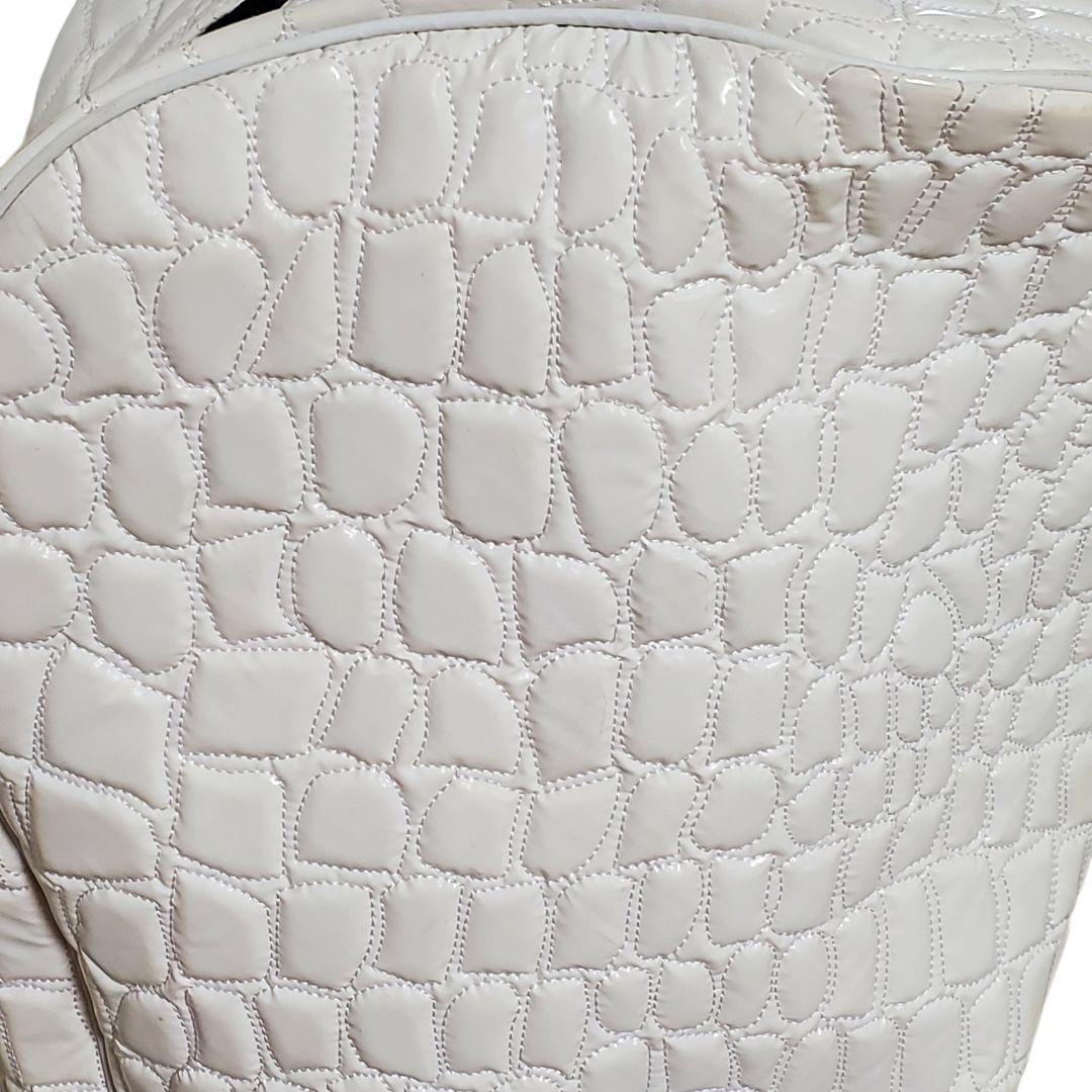 美品 MU SPORTS レディース キャディバッグ クロコ 白 ゴルフ