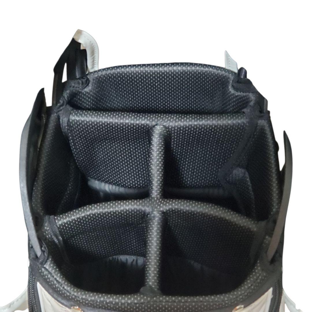 美品 MU SPORTS レディース キャディバッグ クロコ 白 ゴルフ