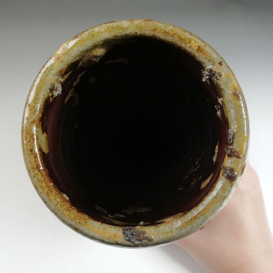 Ｗ３６３　花入　『備前焼』『小西陶古 作』『花瓶』　共箱　花器　茶道具