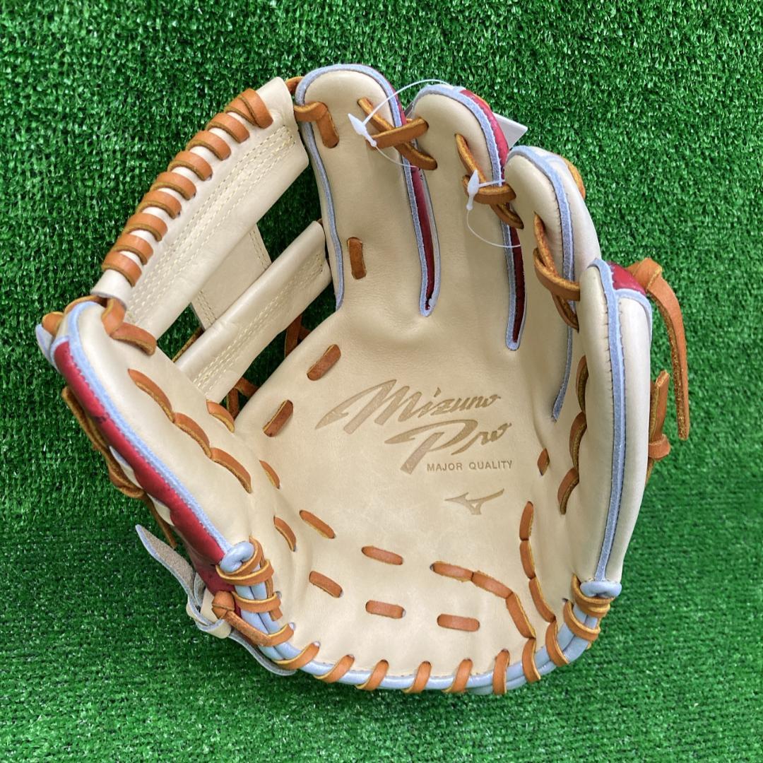 y*s様 ミズノプロ 軟式用グラブ 内野手用 ブロンド×レッド 1AJGR312