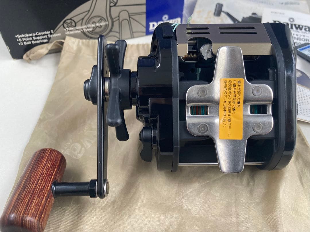 美品　ダイワ　Daiwa タナセンサー　X350 カウンター　PEライン付き