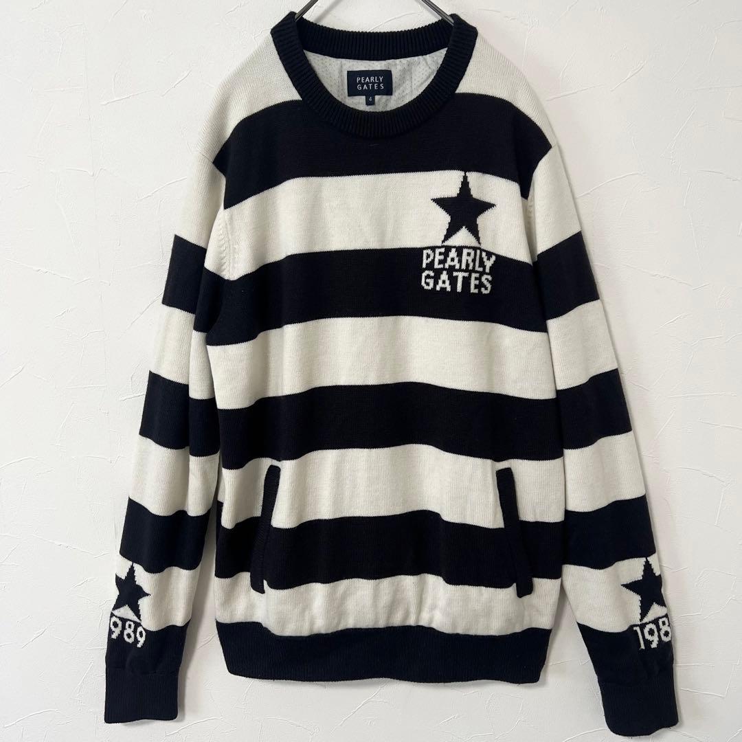 PEARLY GATES パーリーゲイツ　星に願いを　裏地付き　ニット　メンズ
