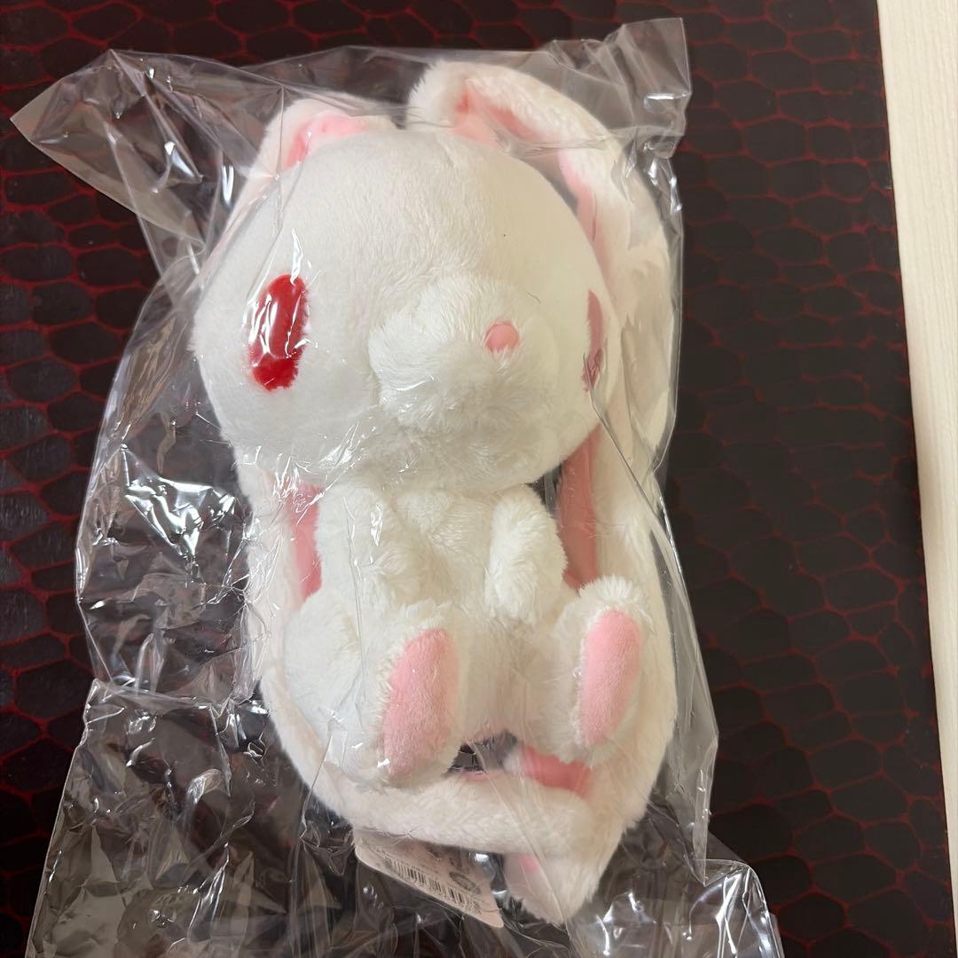 汎用うさぎ　手乗り鎮座ぬいぐるみ　ホワイト　ピンク　セット