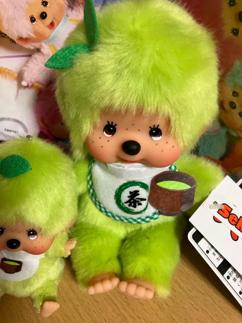 新品タグ付き☆ 抹茶モンチッチ Sサイズ&キーチェーン セット セキグチ