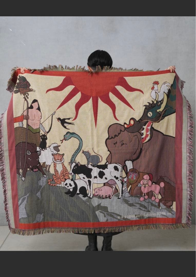 【完売希少品】BIRTHDAYBARブランケット リバーシブル 膝掛け ひざ掛け