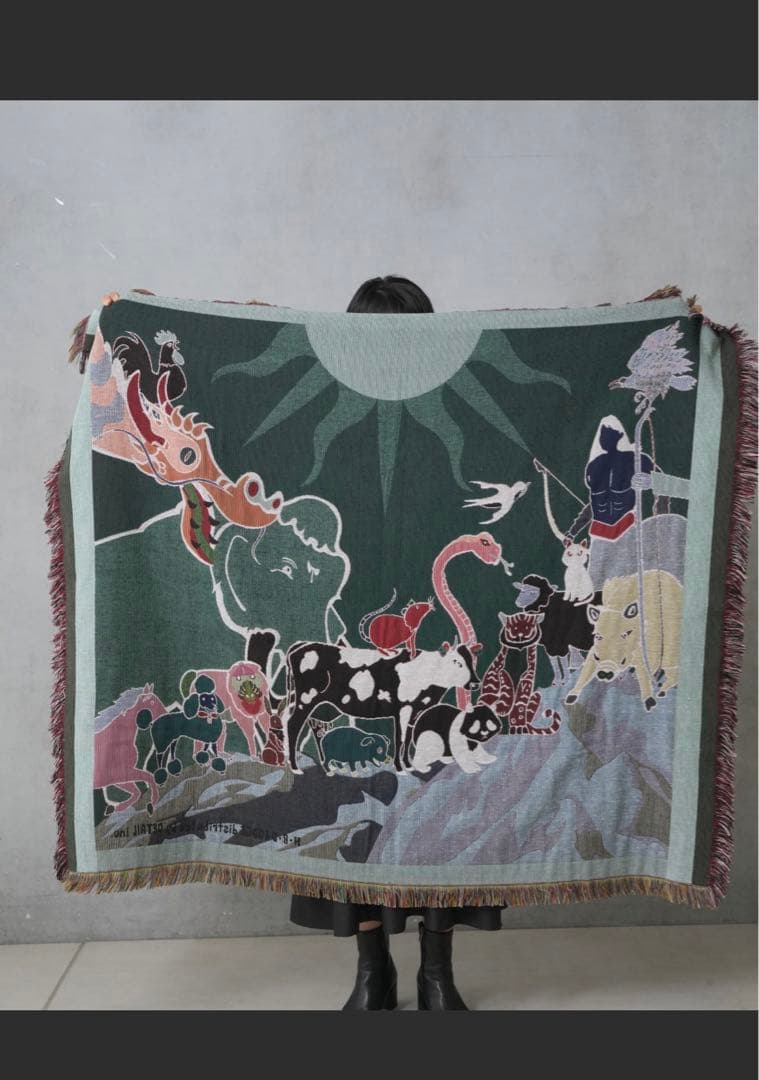 【完売希少品】BIRTHDAYBARブランケット リバーシブル 膝掛け ひざ掛け