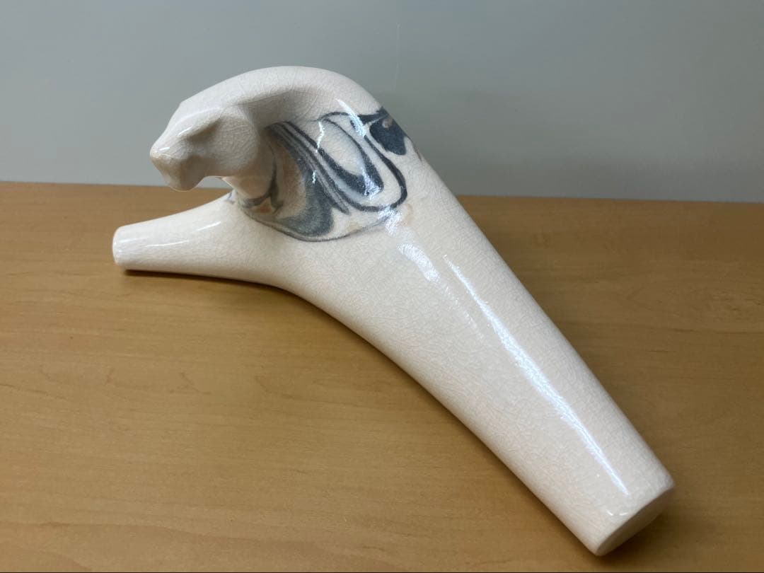 【三枝惣太郎】虎 陶藝 陶器 共箱 栞 アンティーク 希少デザイン レア商品