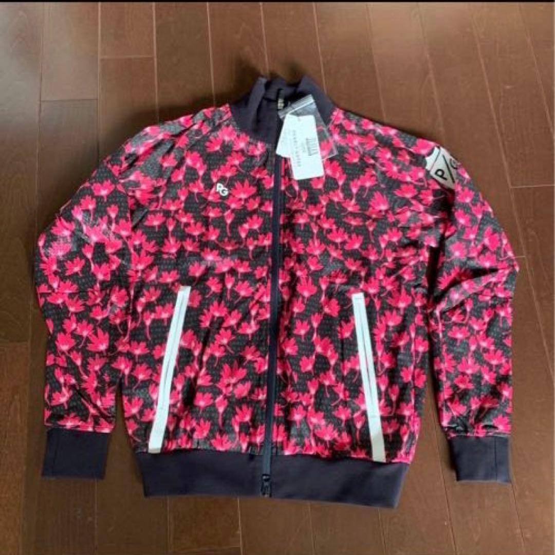 パーリーゲイツタフレックススーパーストレッチ桜柄薄手ブルゾンサイズ0