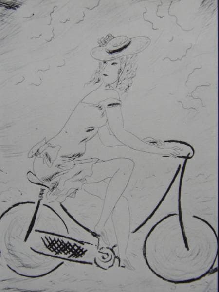 藤田嗣治、ミシェル・ヴォケール詩集2、希少画集画、新品額装付