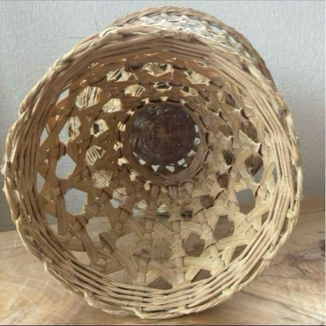 タイ　チェンマイ　脚付のカゴ　かご　竹細工　伝統工芸 バスケット 古物　古道具