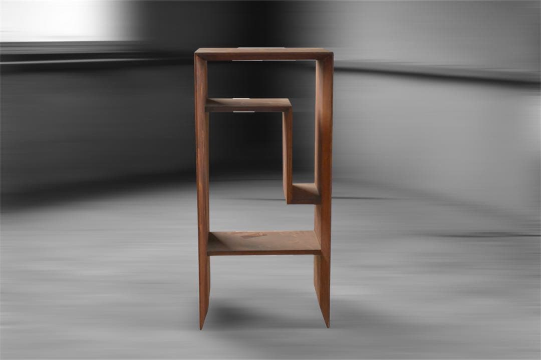 モダンデザイン 木製ラック シェルフ インテリア 棚 本棚 家具 木工 中古