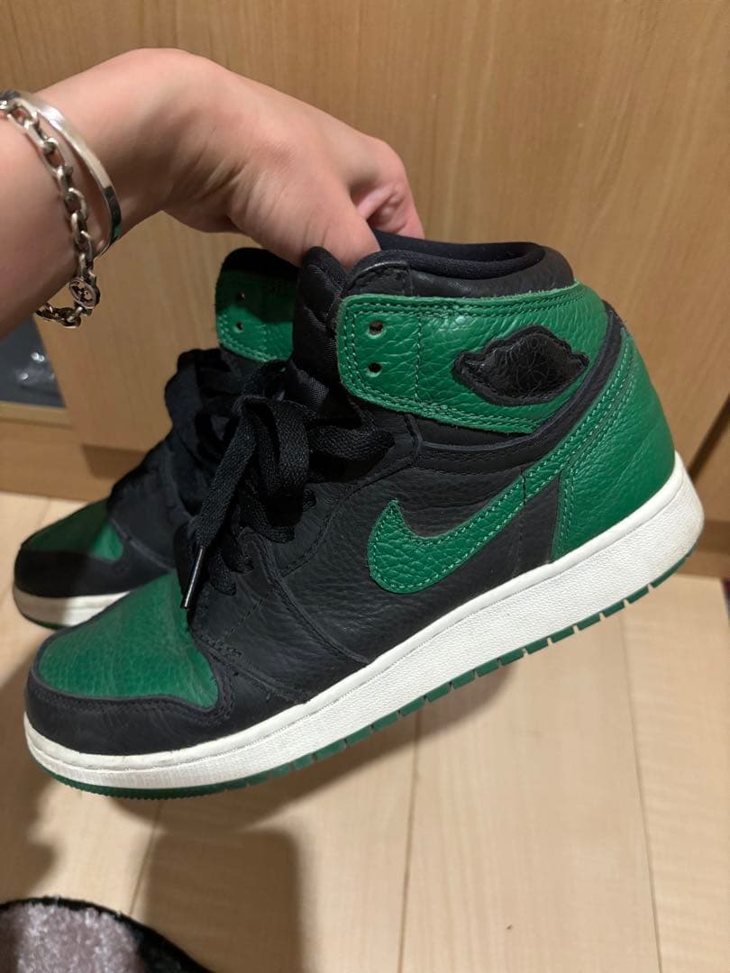 NIKE ハイカット スニーカー グリーン/ブラック