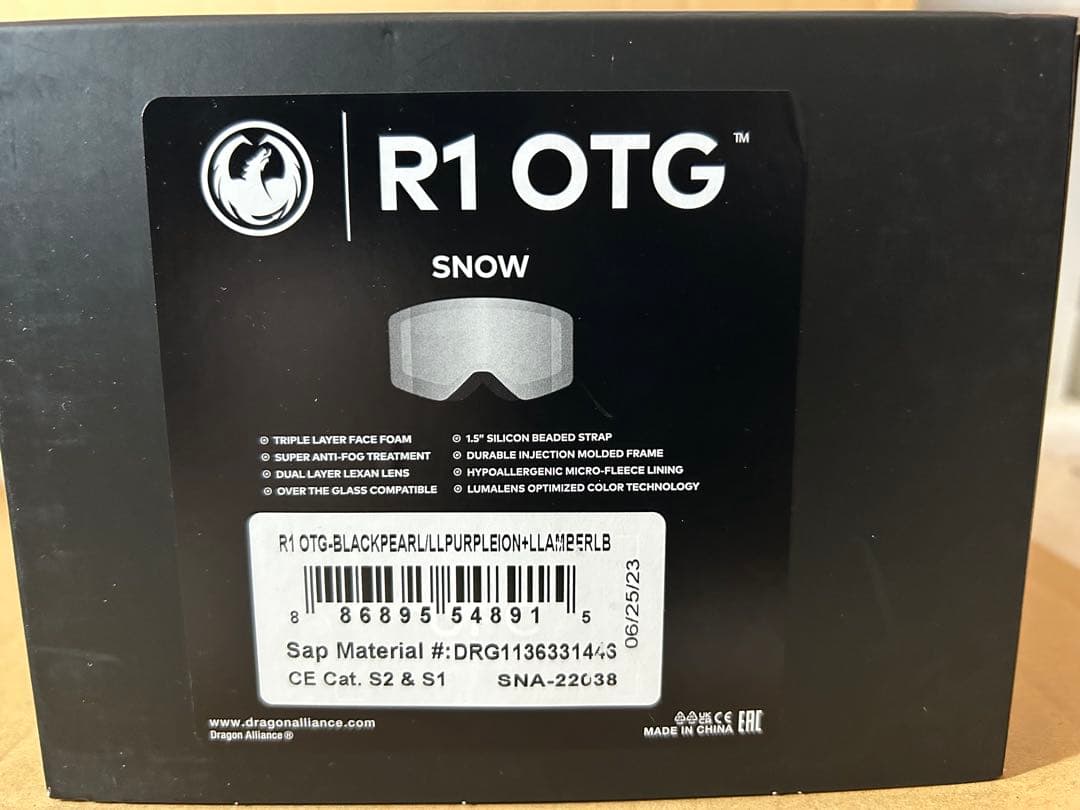 DRAGON ゴーグル R1 OTG ボーナスレンズ付き