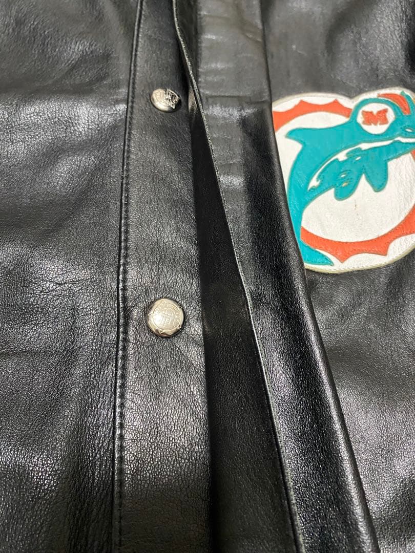 セール中Dolphins オールレザー ジャケット NFL