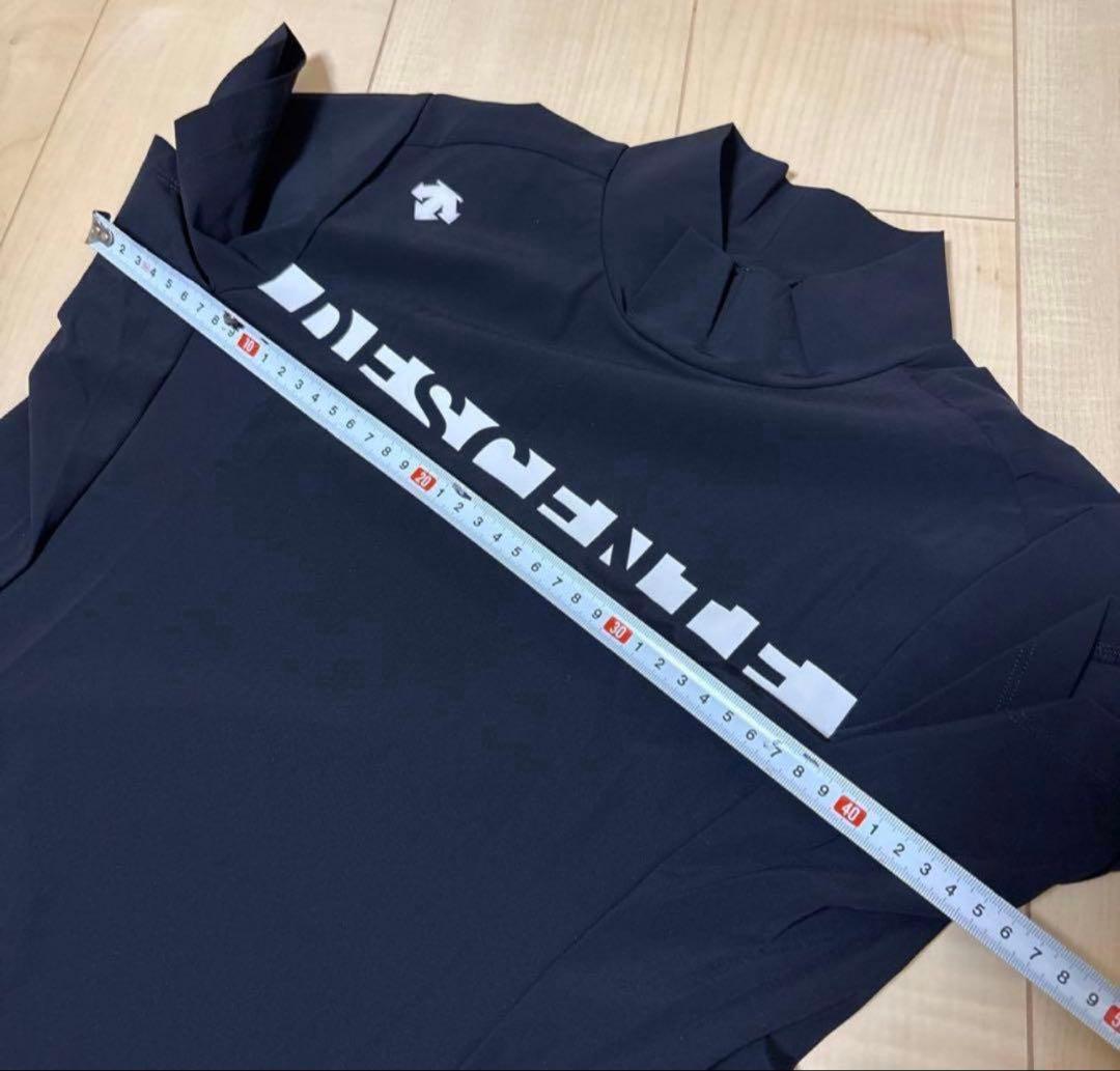 DESCENTE デサント　ゴルフ　モックネックシャツ【UV】　L 黒　春夏