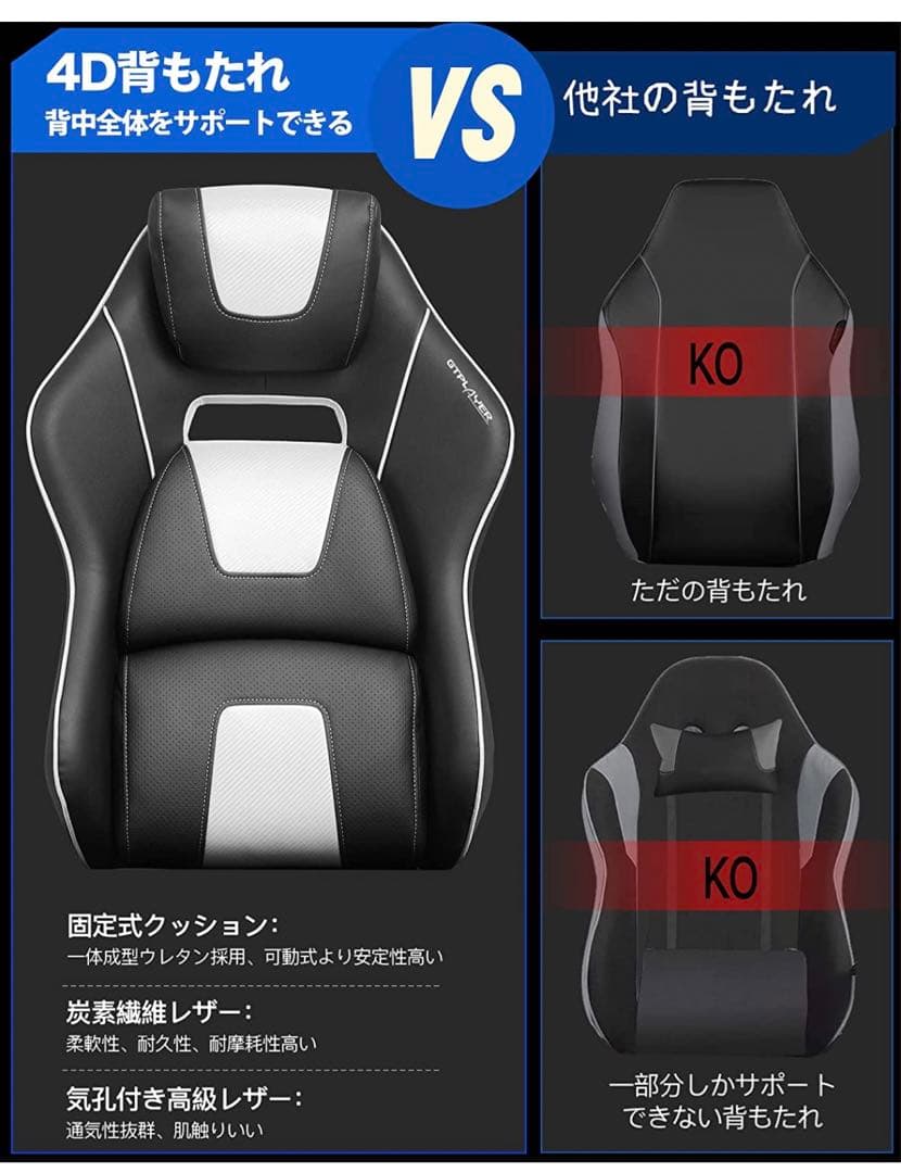 【引き取り歓迎】GTRACING ゲーミングチェア