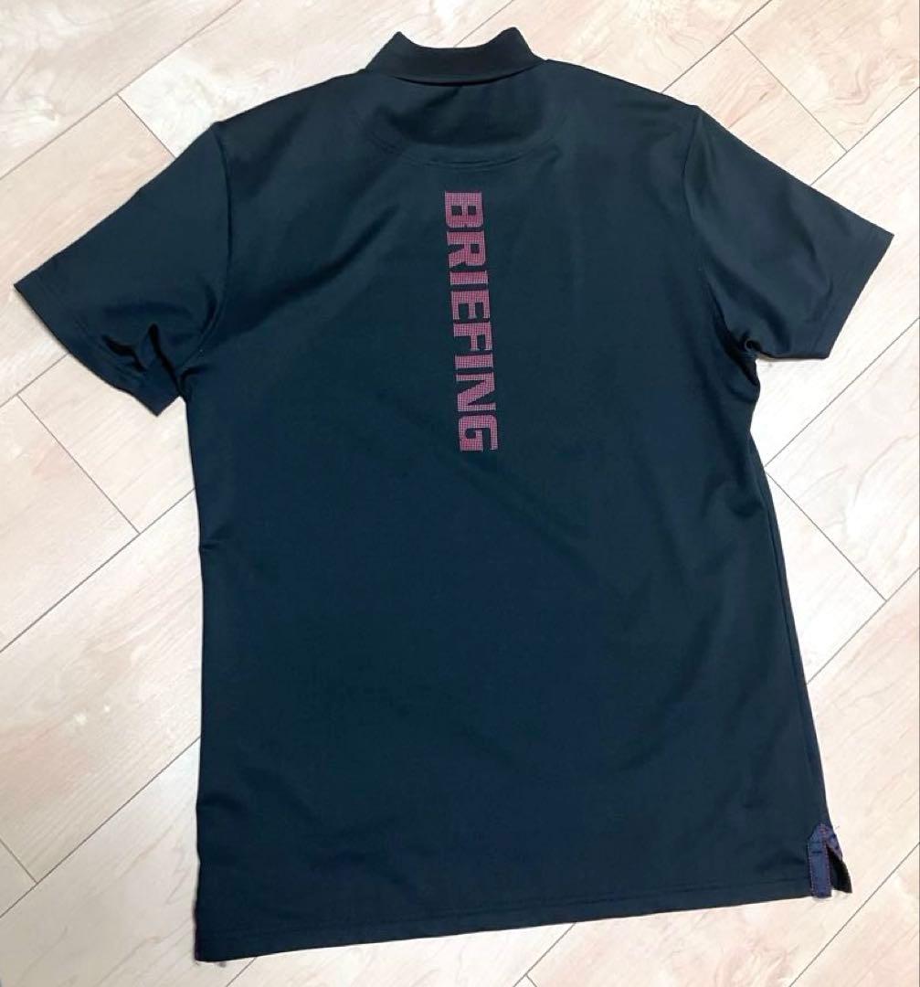 【美品】ブリーフィング　BRIEFING モックネックシャツ　ブラック　M