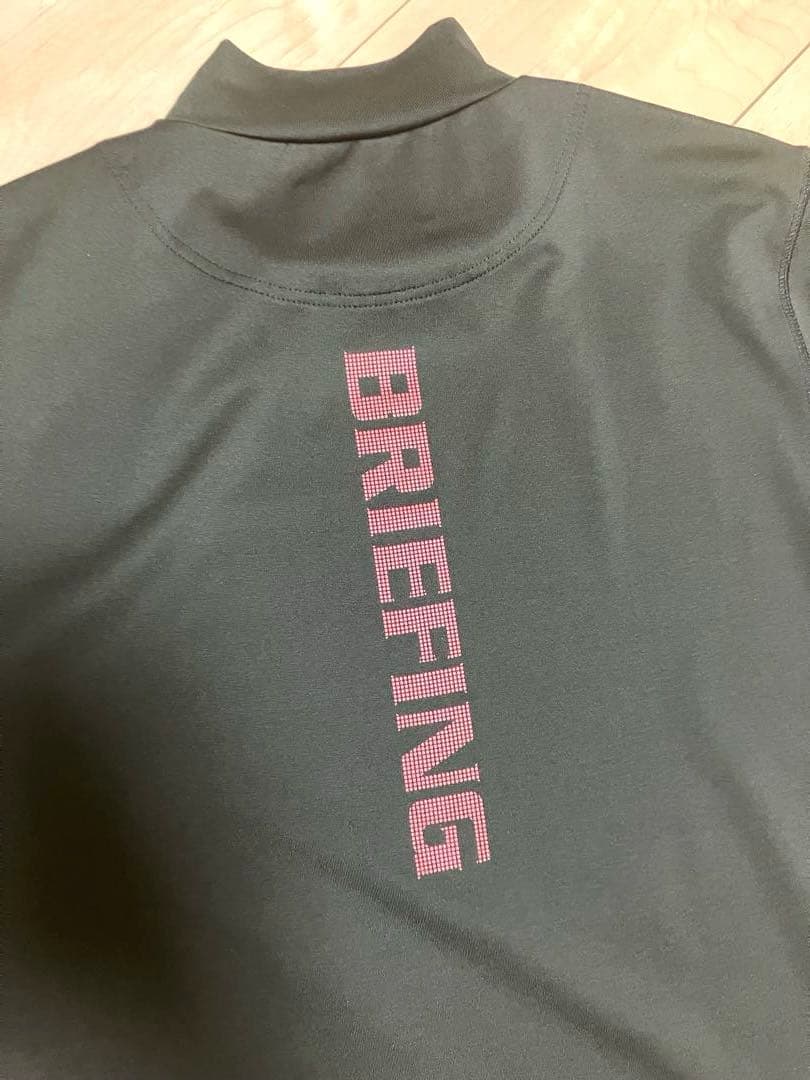【美品】ブリーフィング　BRIEFING モックネックシャツ　ブラック　M