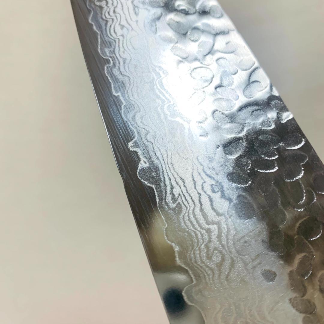 三徳　包丁　槌目　ダマスカス　實光　じっこう　180 JIKKO