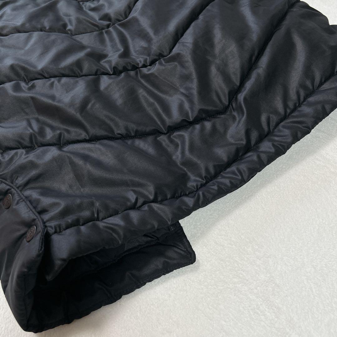 【美品】アスレタATHLETA フード付きロングベンチコートキッズ160黒カモ
