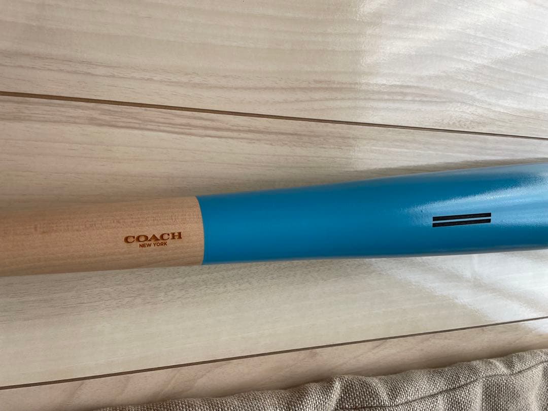 トレーニングバット 青/ナチュラル 収納袋付き