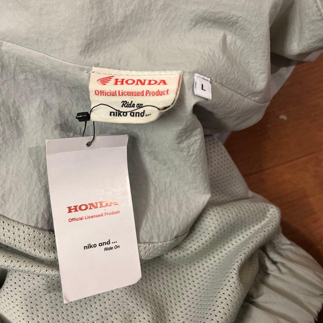 HONDA HRC ウィンドブレーカー ネイビー/グレー　サイズL