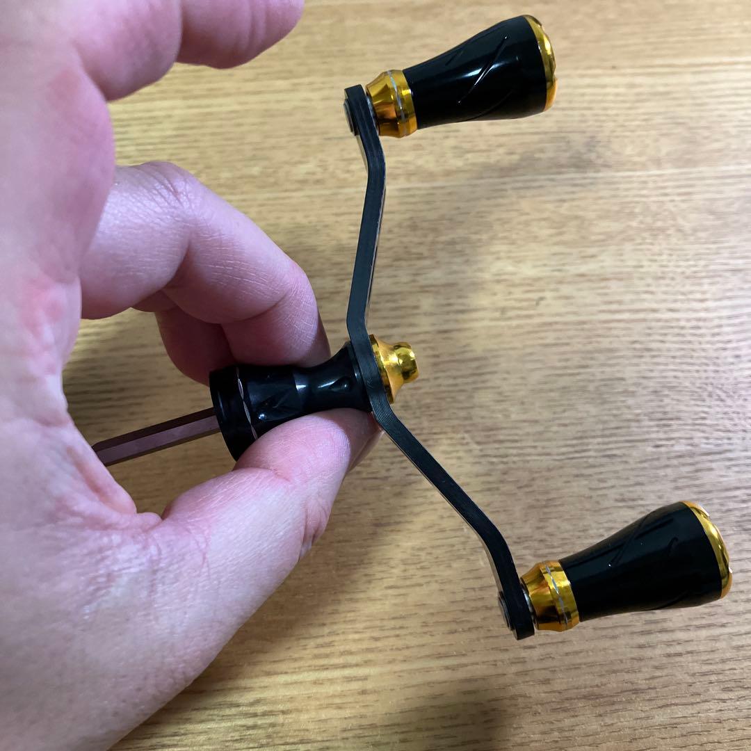 美品　ダイワ　6角軸用　ゴメクサス100mm ダブルハンドル　スタンド　セット①