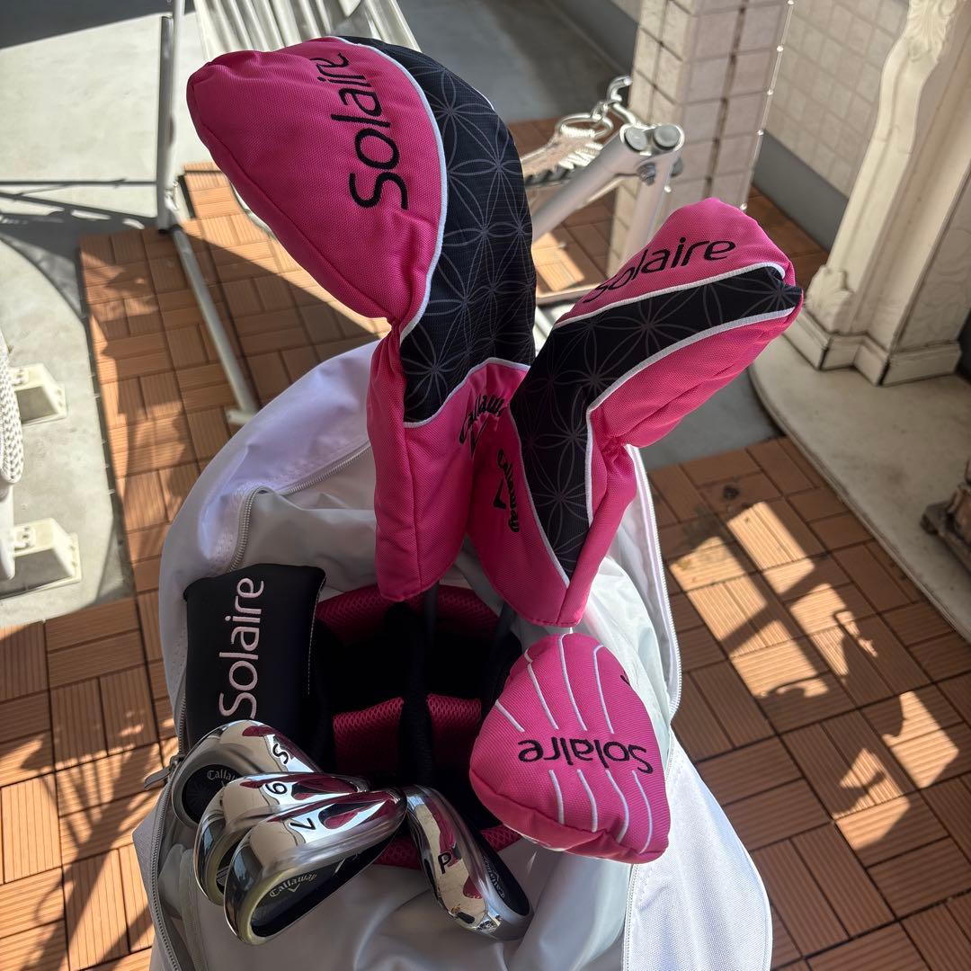 taほぼ新品Callaway Solaire ゴルフセットホワイト ピンク