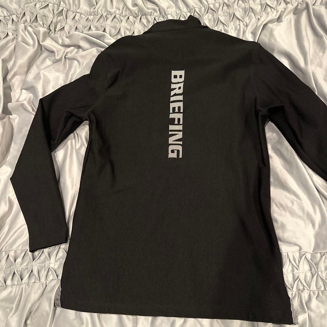 BRIEFING ブラック モックネック長袖　黒　M