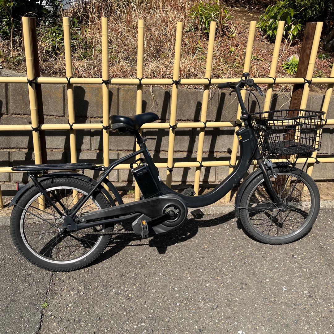 パナソニック電動アシスト自転車 ブラック バスケット付き