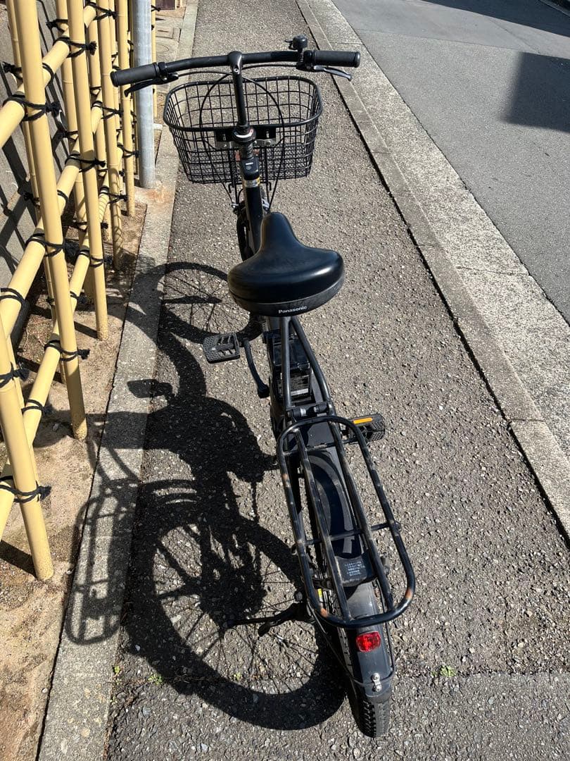 パナソニック電動アシスト自転車 ブラック バスケット付き