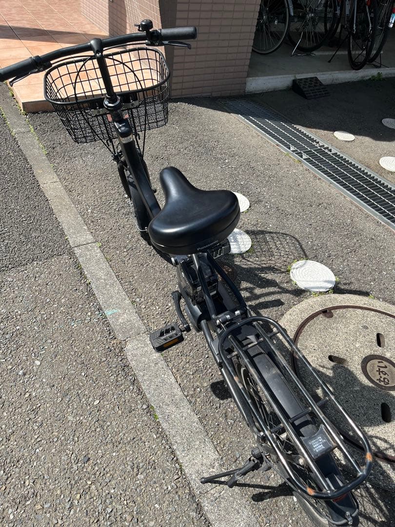 パナソニック電動アシスト自転車 ブラック バスケット付き
