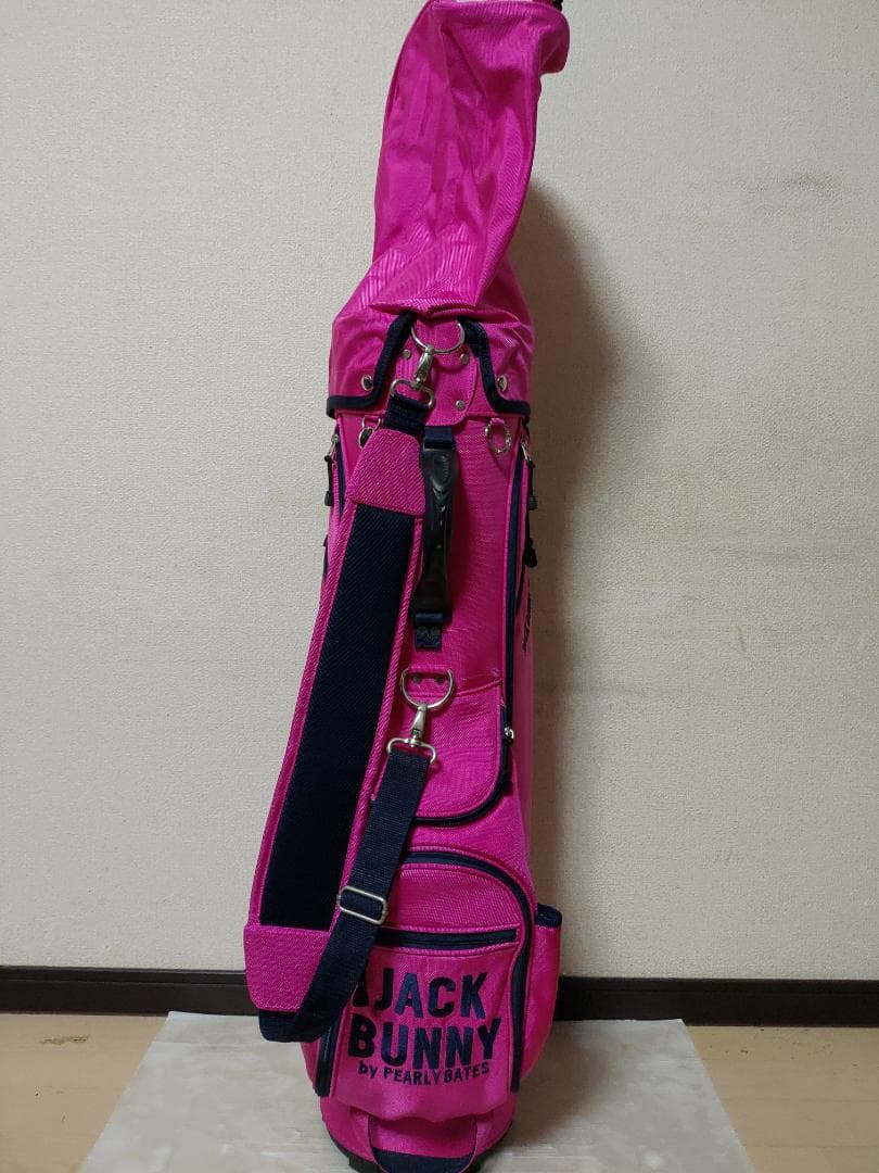 ジャックバニー キャディーバッグ/ゴルフバッグ 5分割 ピンク
