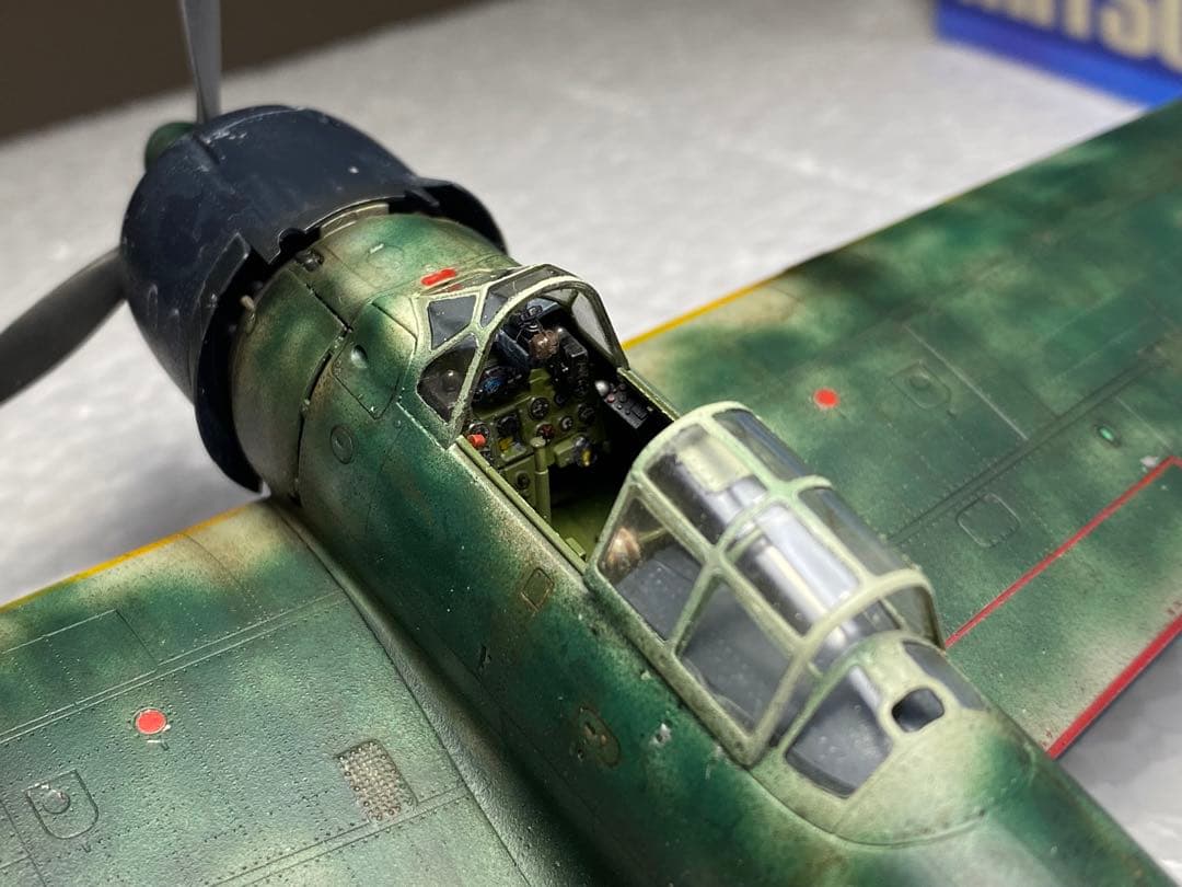 完成品　タミヤ 1/48 零戦 零式艦上戦闘機 22型　ラバウルの魔王　西沢広義