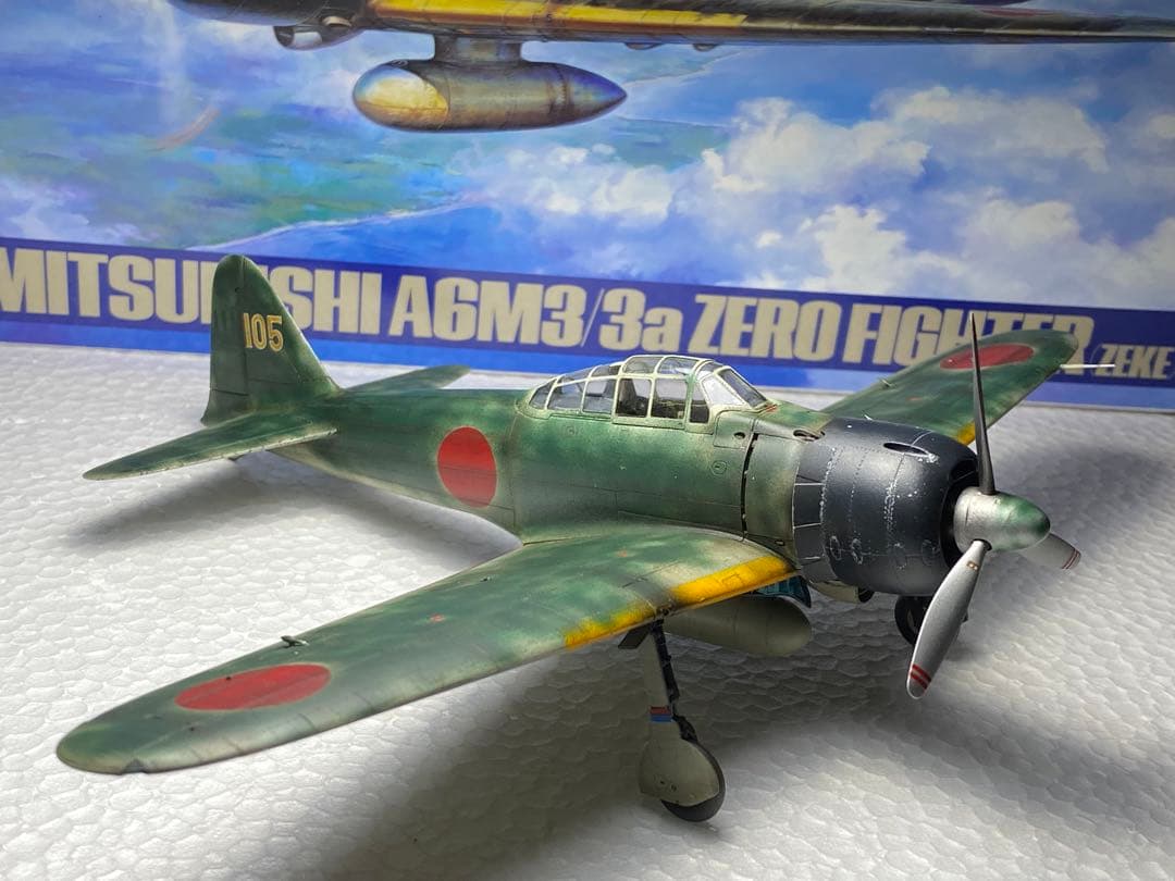 完成品　タミヤ 1/48 零戦 零式艦上戦闘機 22型　ラバウルの魔王　西沢広義