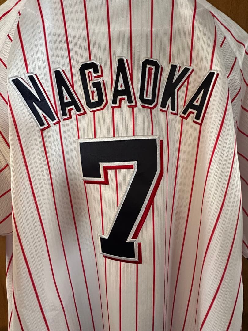 東京ヤクルトスワローズ 長岡秀樹 ホームレプリカユニフォーム Lサイズ 美品