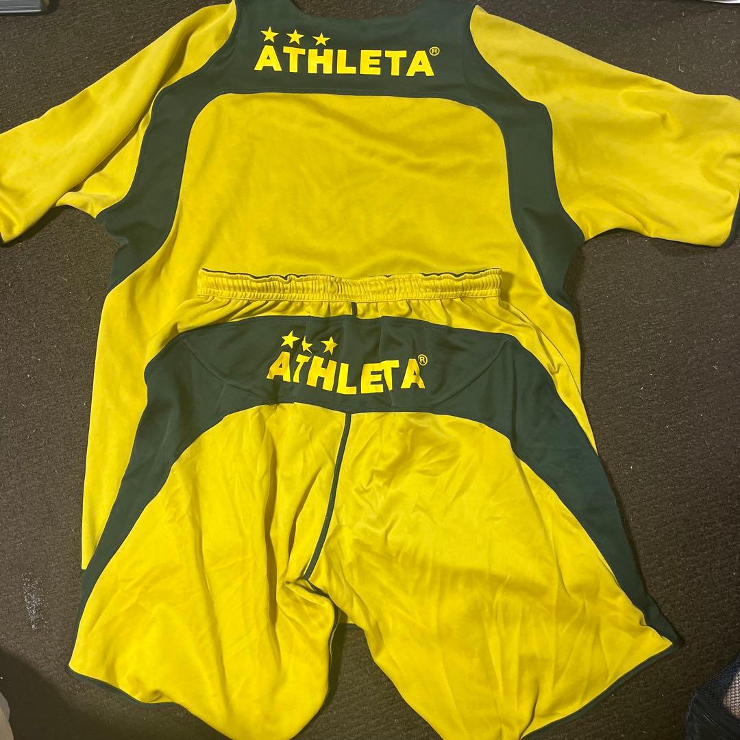 【上下セット】ATHLETA ダークグリーン/イエローリバーシブル