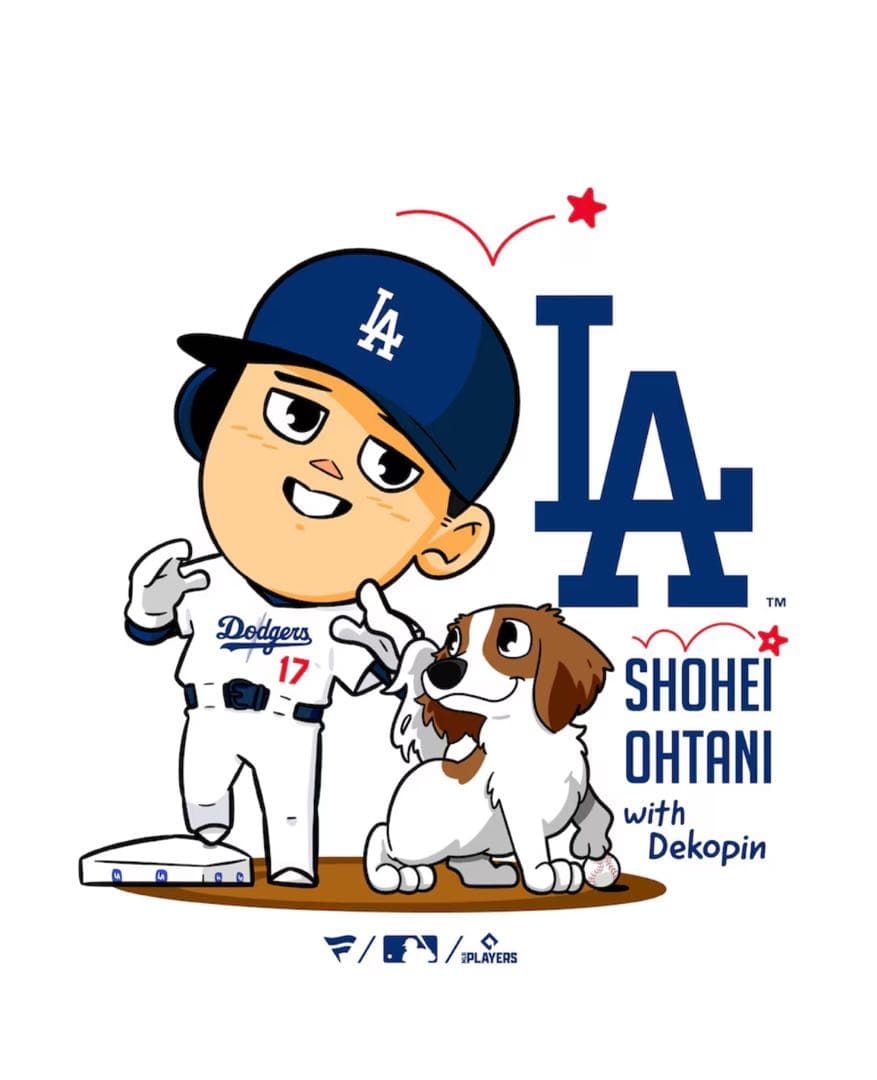 ドジャース 大谷翔平 デコピン ヘッドバンプ Tシャツ