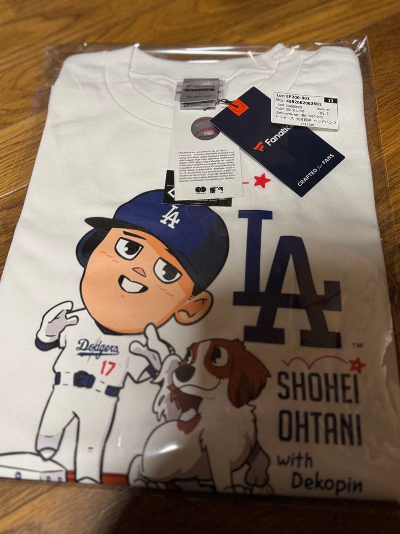 ドジャース 大谷翔平 デコピン ヘッドバンプ Tシャツ