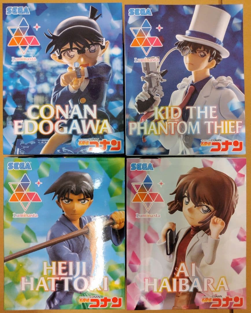 【4個・未開封】名探偵コナン　プライズ　江戸川コナン　怪盗キッド　他