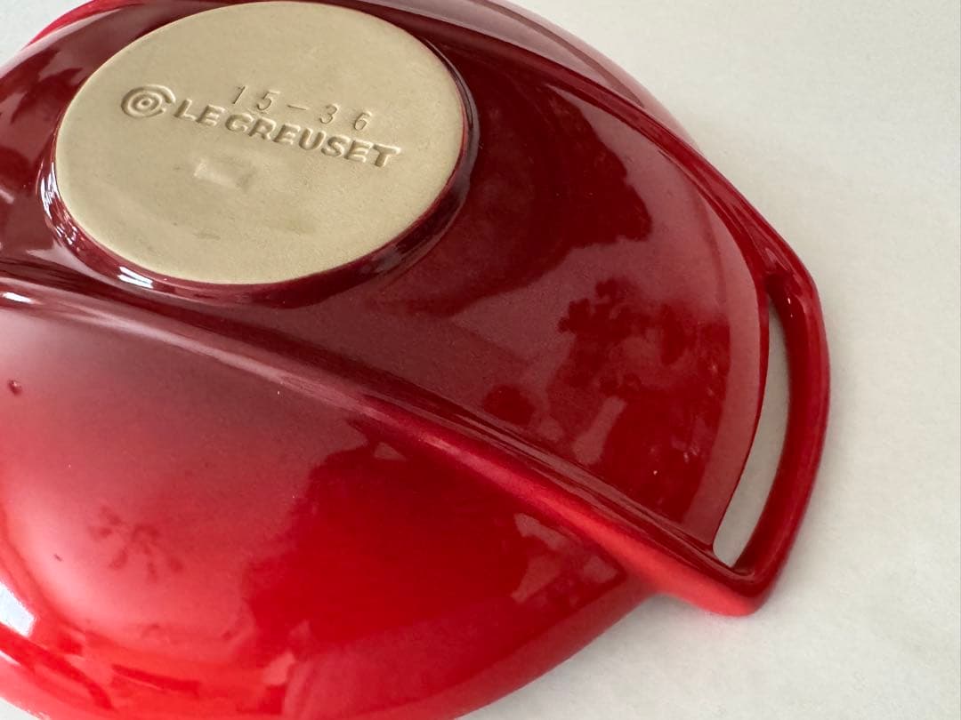 【未使用極美品】廃盤 ル・クルーゼ WOK 20cm レッド レア プレート